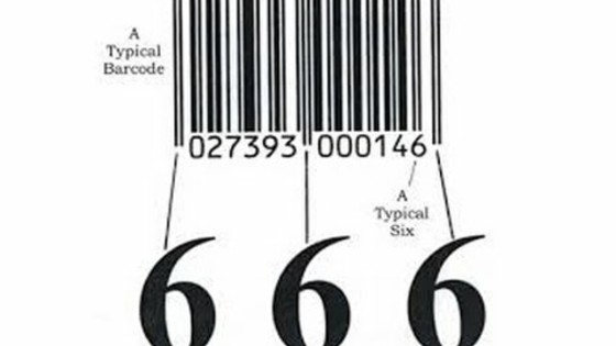 Штрих код и число зверя 666  Метка сетаны