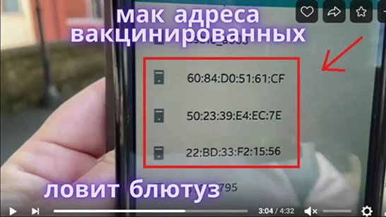 Сигнал типа «Bluetooth» от уколотых