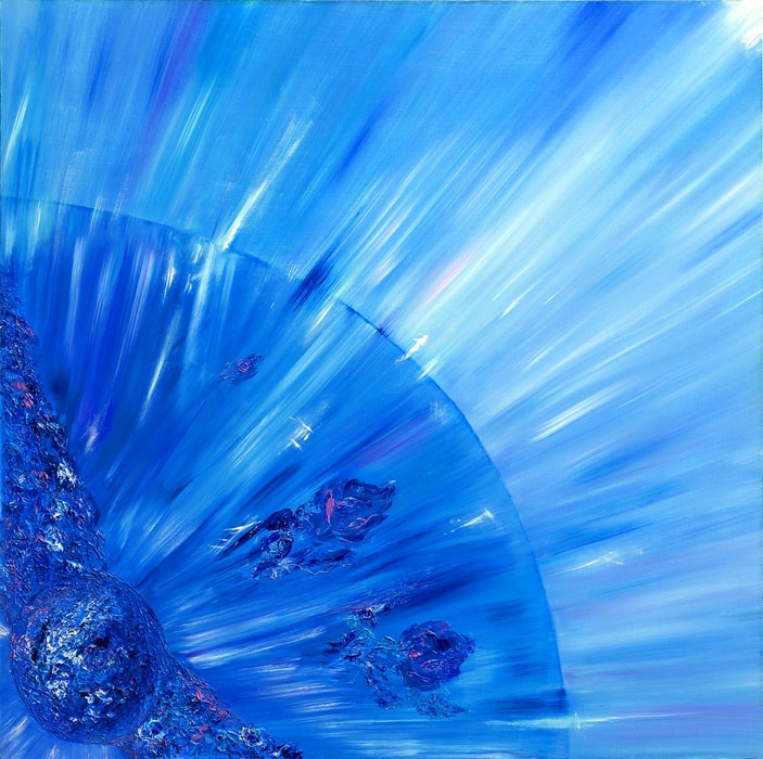 «Голубое Солнце Атлантиды» /29.05.2007/ Холст, масло. 100х100