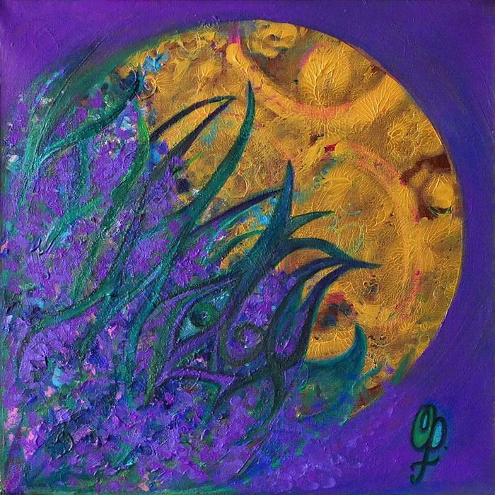 «Moon Surrealism» /18.12.2022/ Сanvas, acryl. 40х40