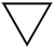 РАвносторонний треугольник вершиной вниз